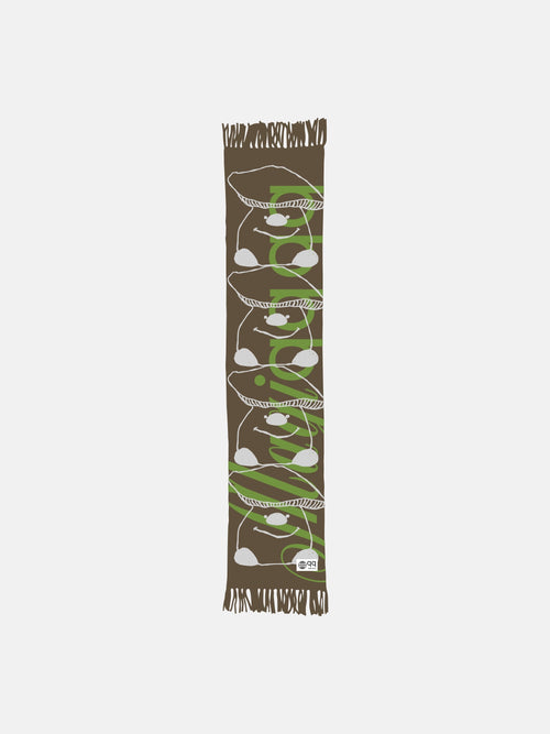 MAGIQQ JACQUARD SCARF BROWN