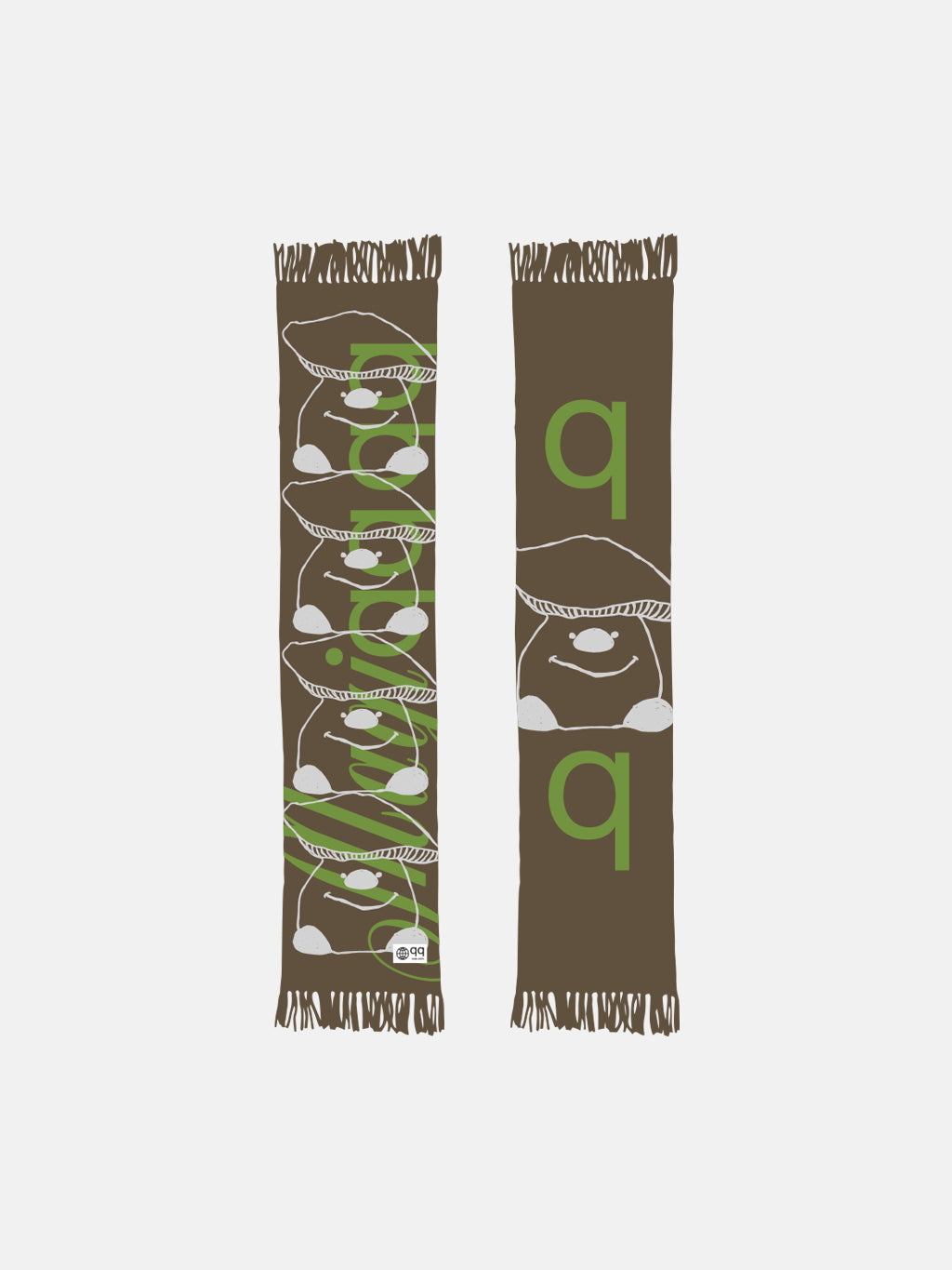 MAGIQQ JACQUARD SCARF BROWN