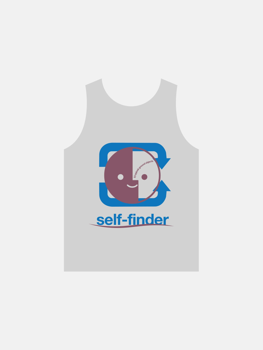 SELF-FINDER SLEEVELESS TEE GREY