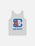 SELF-FINDER SLEEVELESS TEE GREY